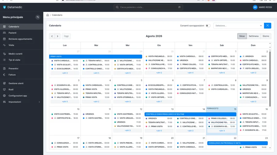 Agenda e appuntamenti: come funziona il calendario di Datamedic